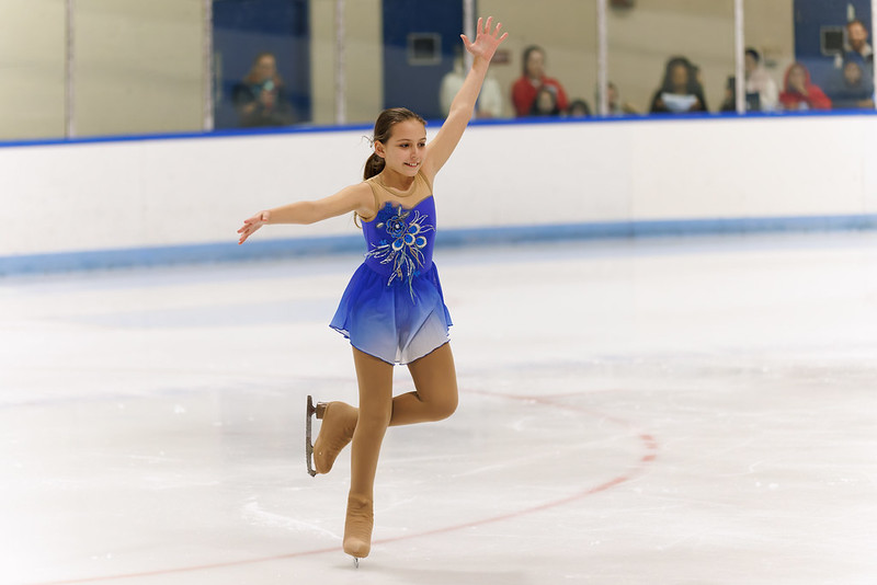 Figure Skate gliding on one foot