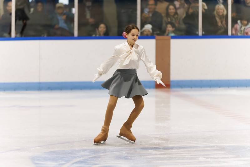 Girl skating in ice show