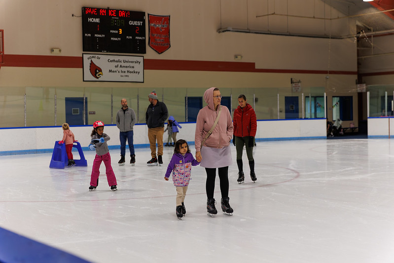 Skaters on a public skating session