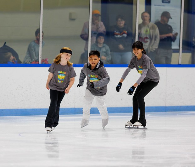 Ice skaters performing in a show