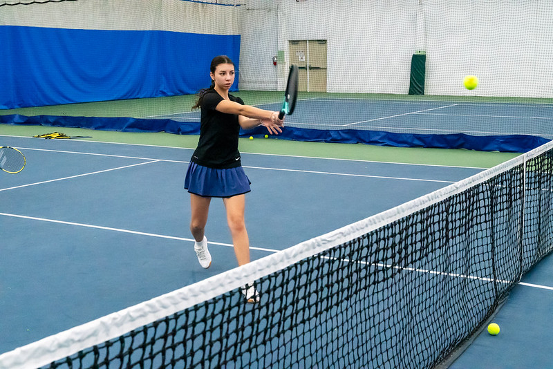 Woman playing tennis