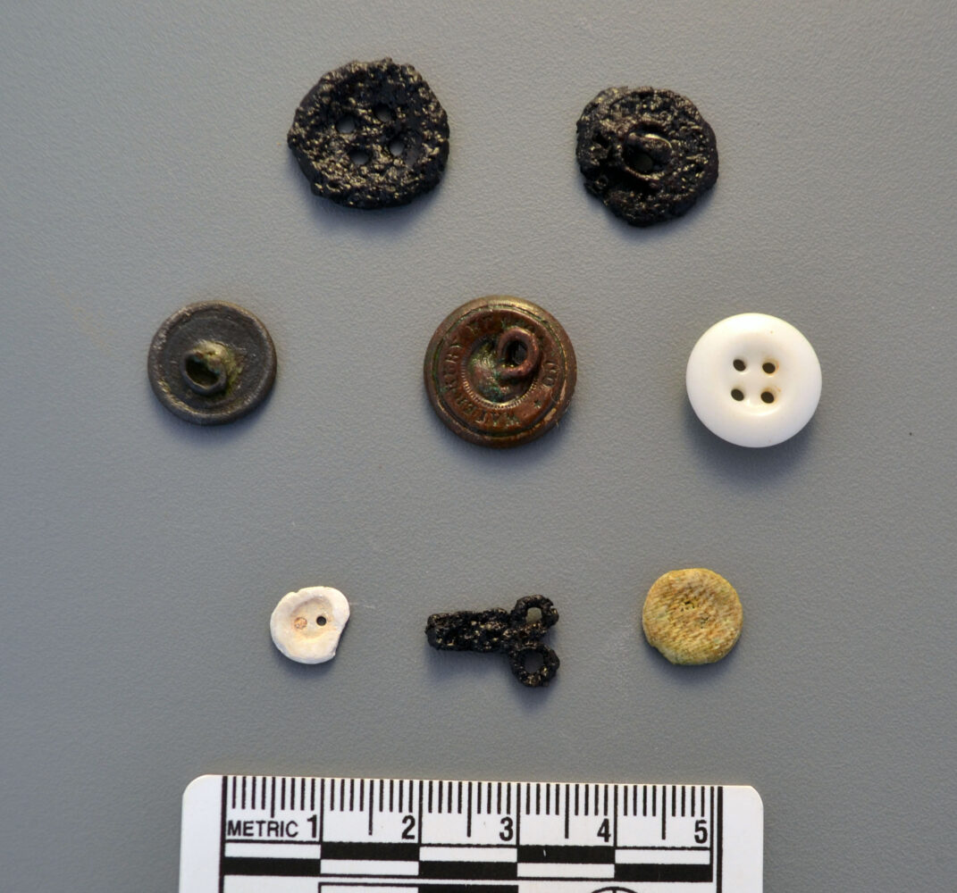 Buttons excavated from the Josiah Henson site.