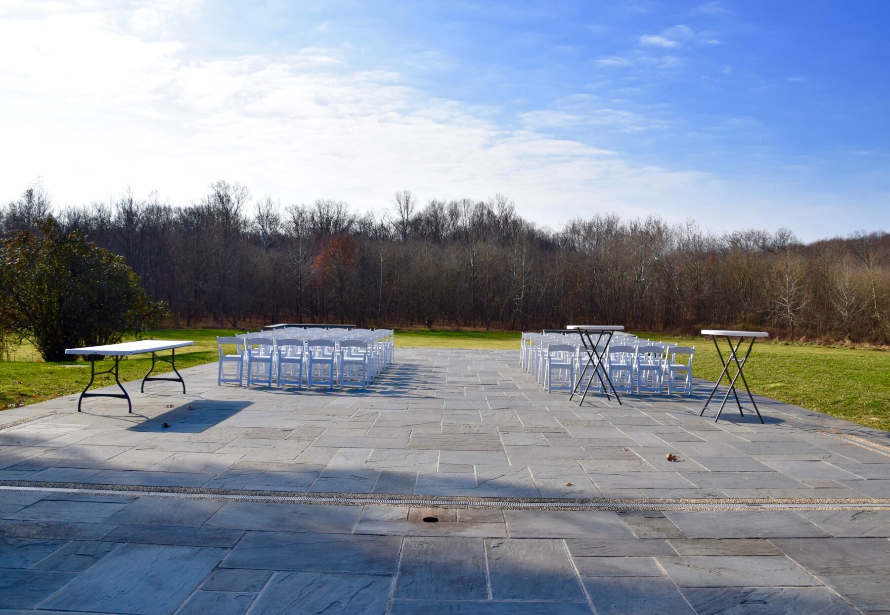 outdoor wedding setup