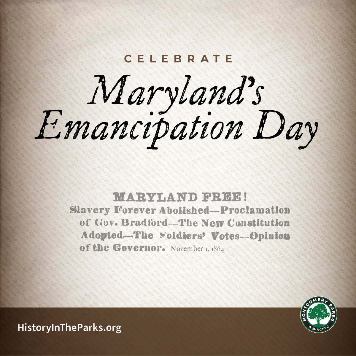 Graphic for Maryland Emancipation Day Event