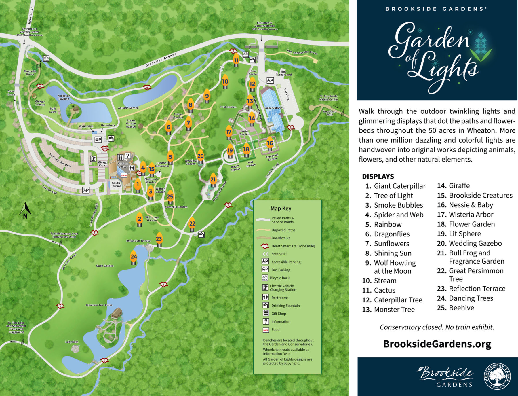 Map of Garden of Lights Exhibit