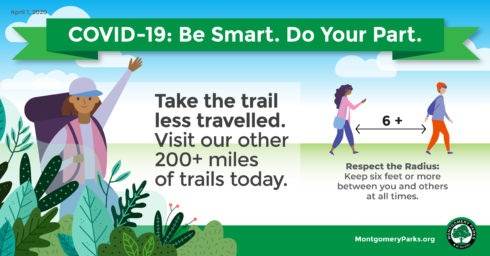 signage for using less popular trails - take the trail less travelled