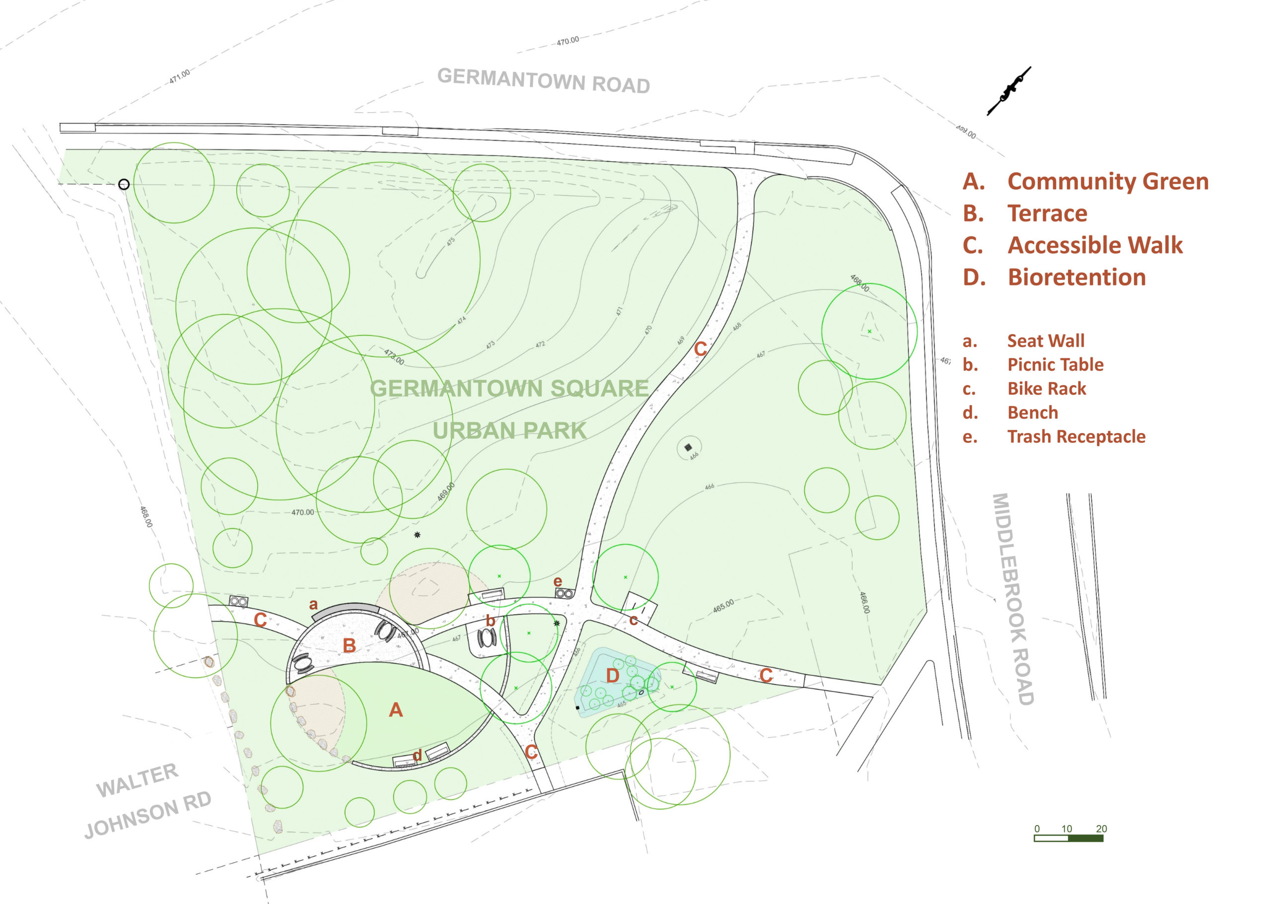 Site Plan for Germantown Square Urban Park