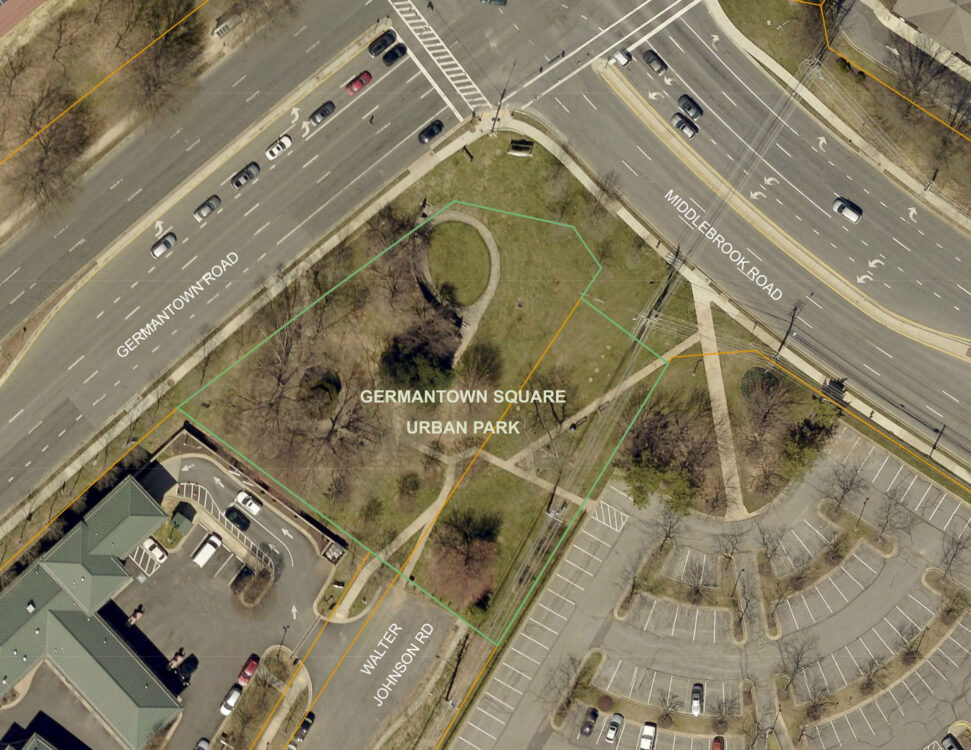 Aerial Map of Germantown Square Urban Park 2019