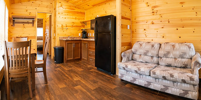 Inside of Big Oak Cabin