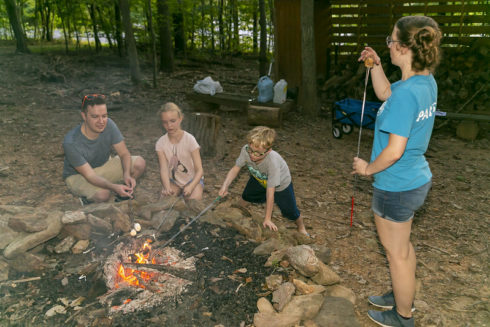 campfires at black hill marshmallows on stick