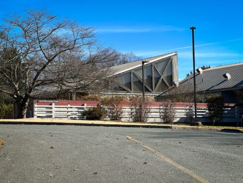 Main entrance walkway to Activity Center 