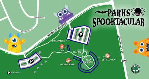 parks spooktacular event layout map