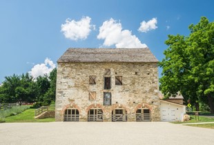 Stone barn at Woodlawn Manor Cultural Park.