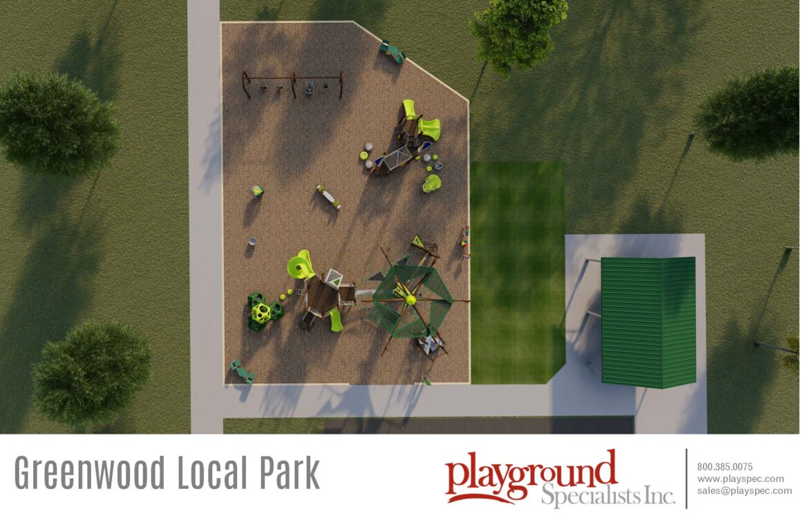 Aerial Visual image of Greenwood Local Park