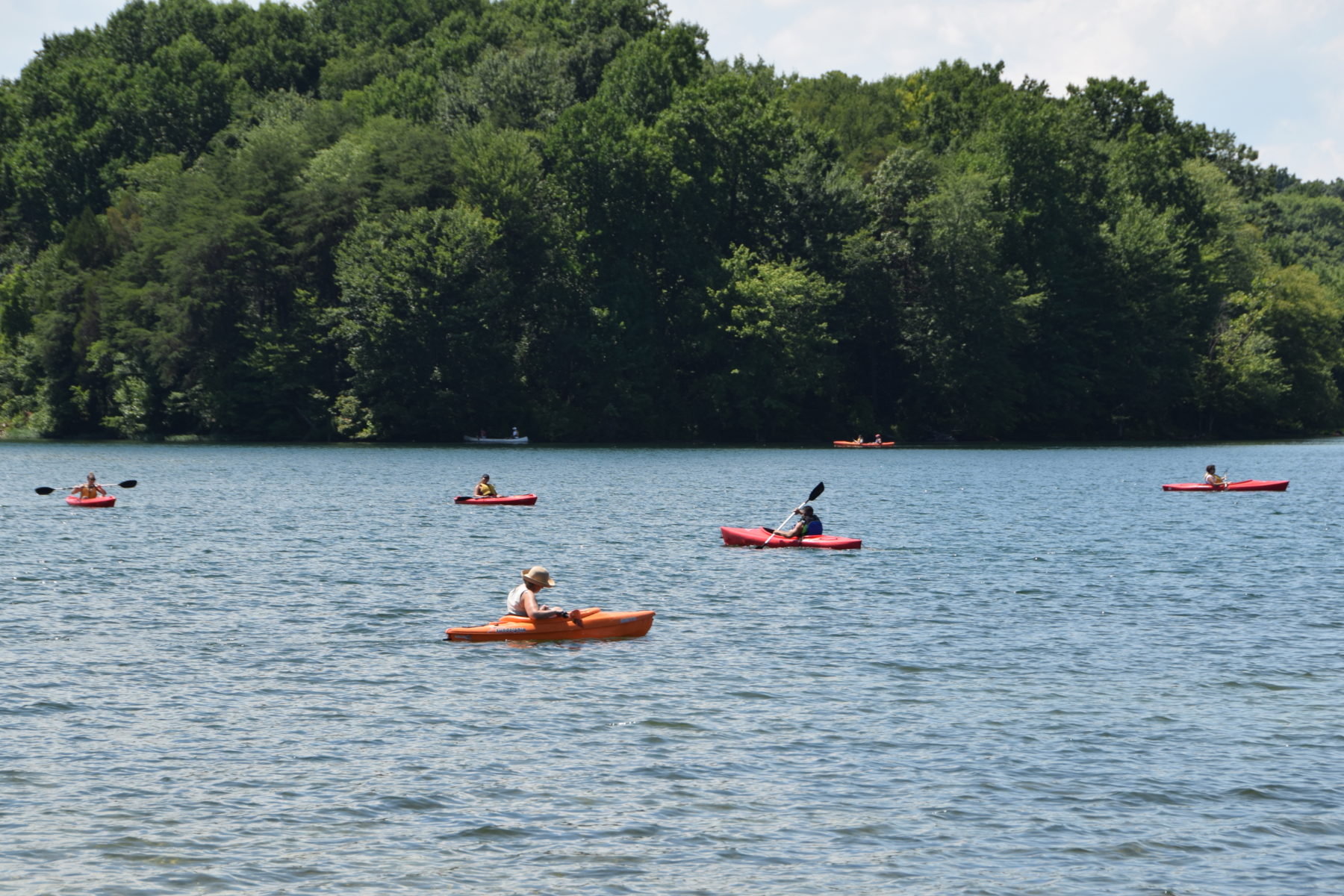 Kayakers on Little Seneca Lake.