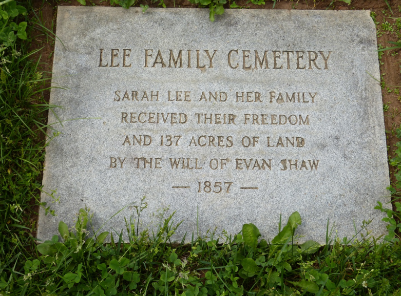 Photo Number Three: Granite marker located in the center of burial mount