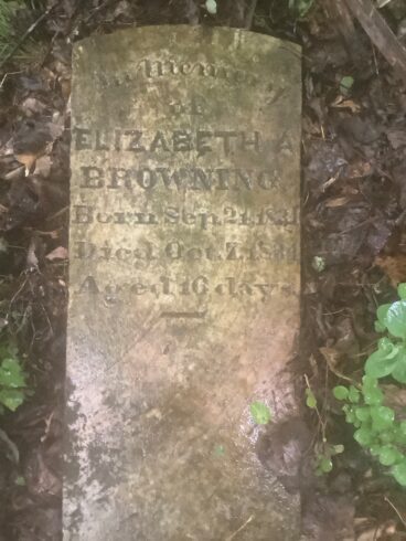 cemetery headstone Browning Elizabeth