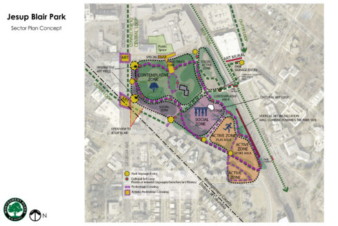 map of jessup blair park and amenities