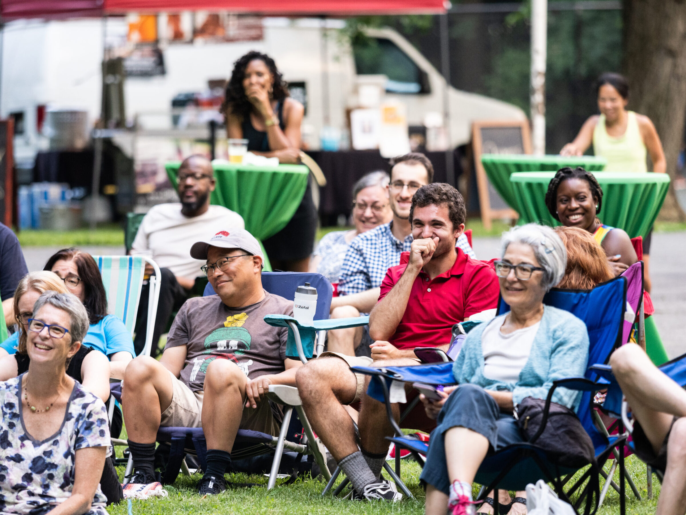 Parks Playhouse Comedy at Long-Branch Arliss Neighborhood park in July 2022