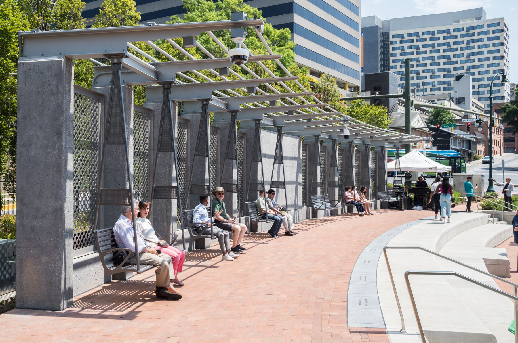 people on swings gene lynch park