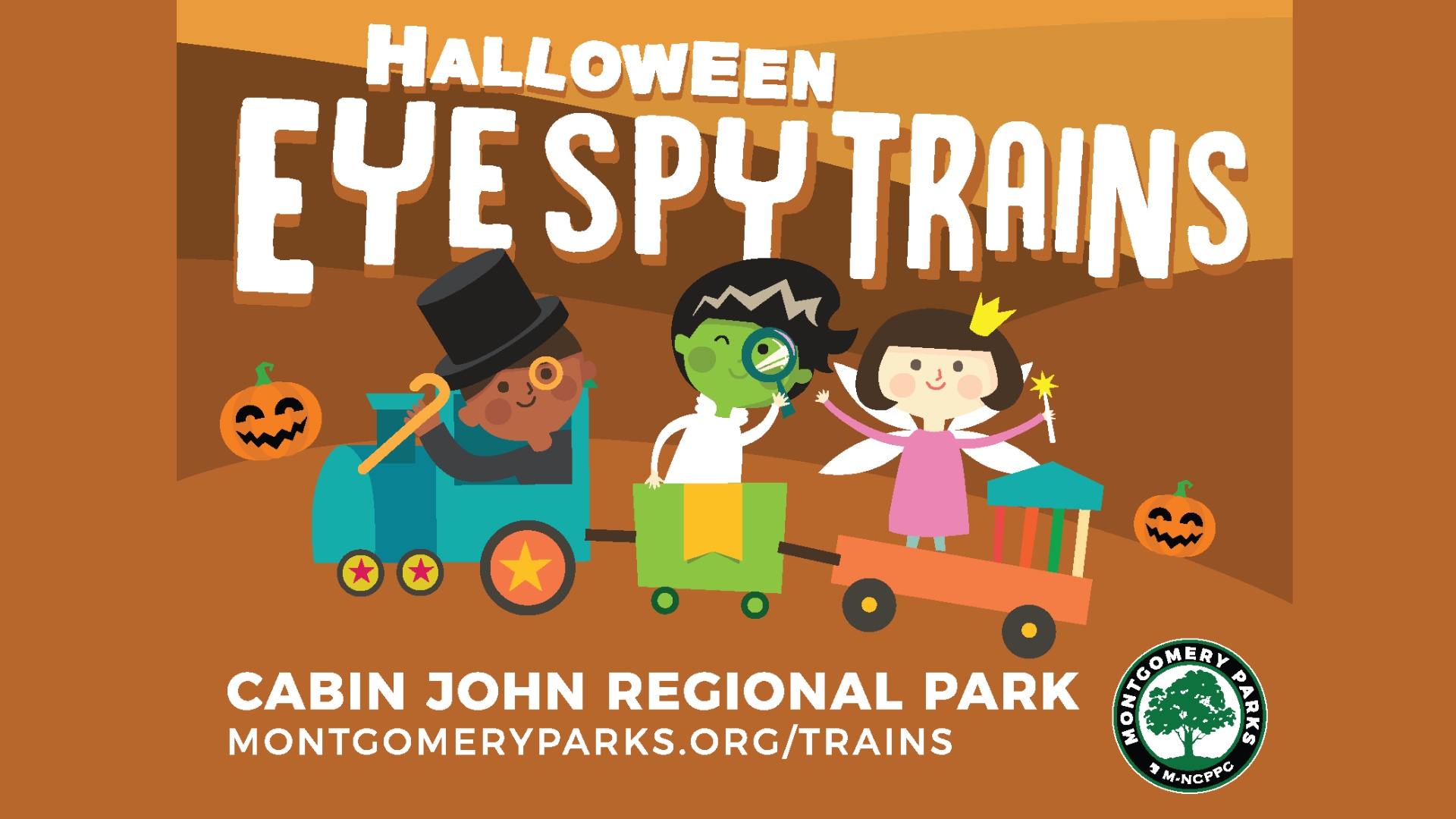 Cabin John Train Halloween Eye Spy Banner