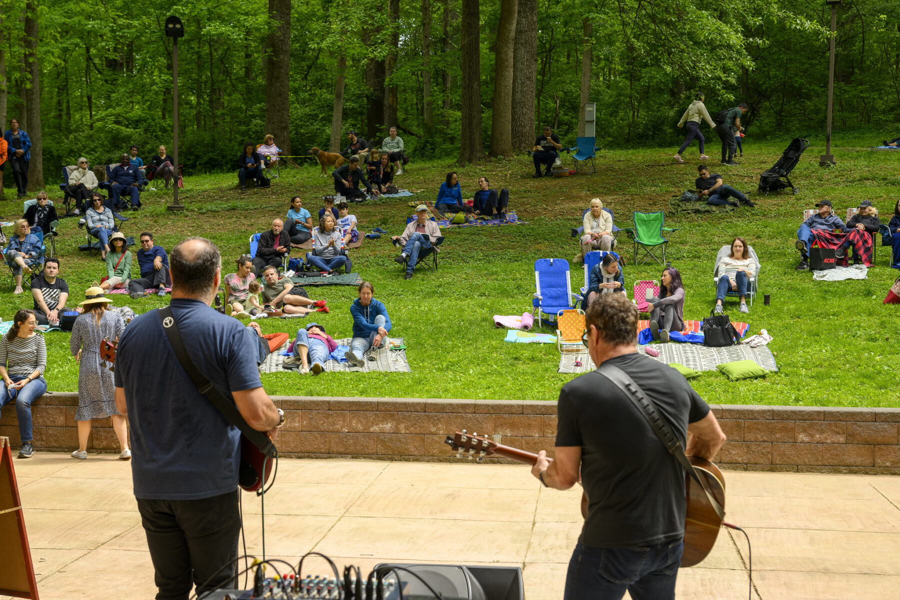 a band playing at Cabin John Regional Park