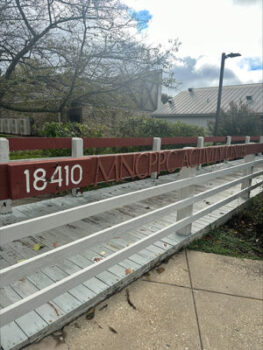 walkway to activity center bathrooms