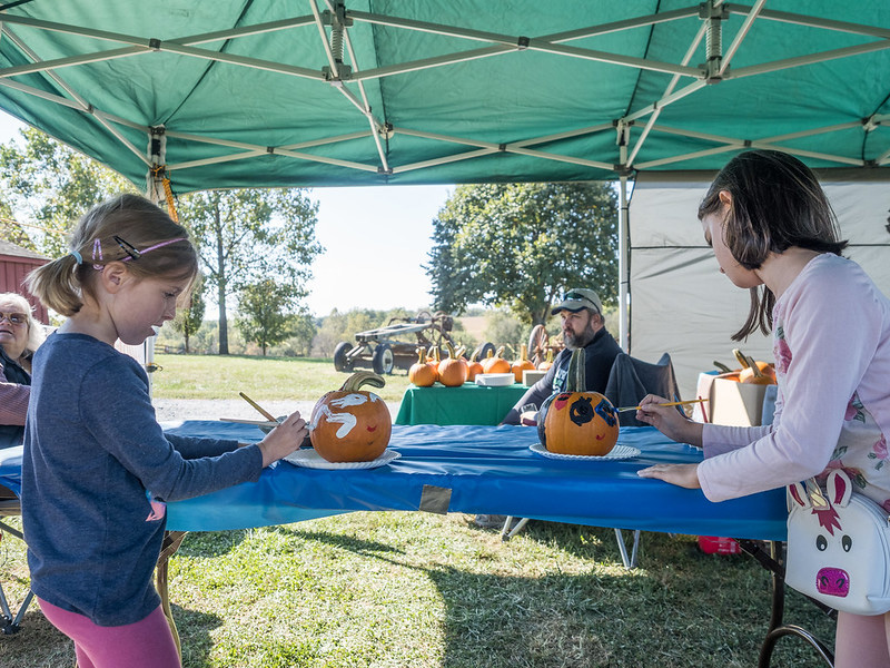 pumpkin painting at ag history farm park