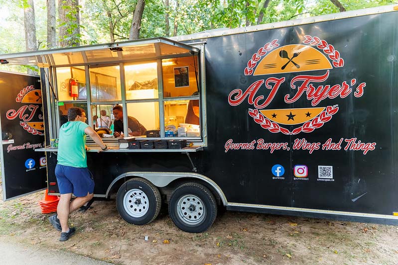 food truck at truck at Montgomery parks summer concert