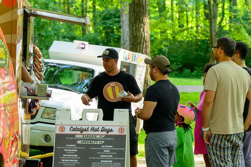 food truck at Montgomery parks  summer concert
