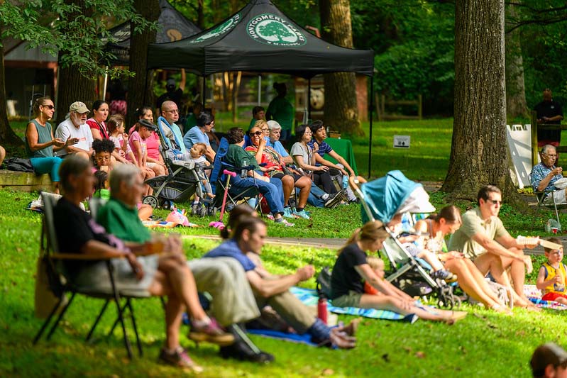 park visitors at Montgomery parks  summer concert