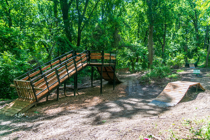 adventure like structures at the Gravity Mountain Bike Park