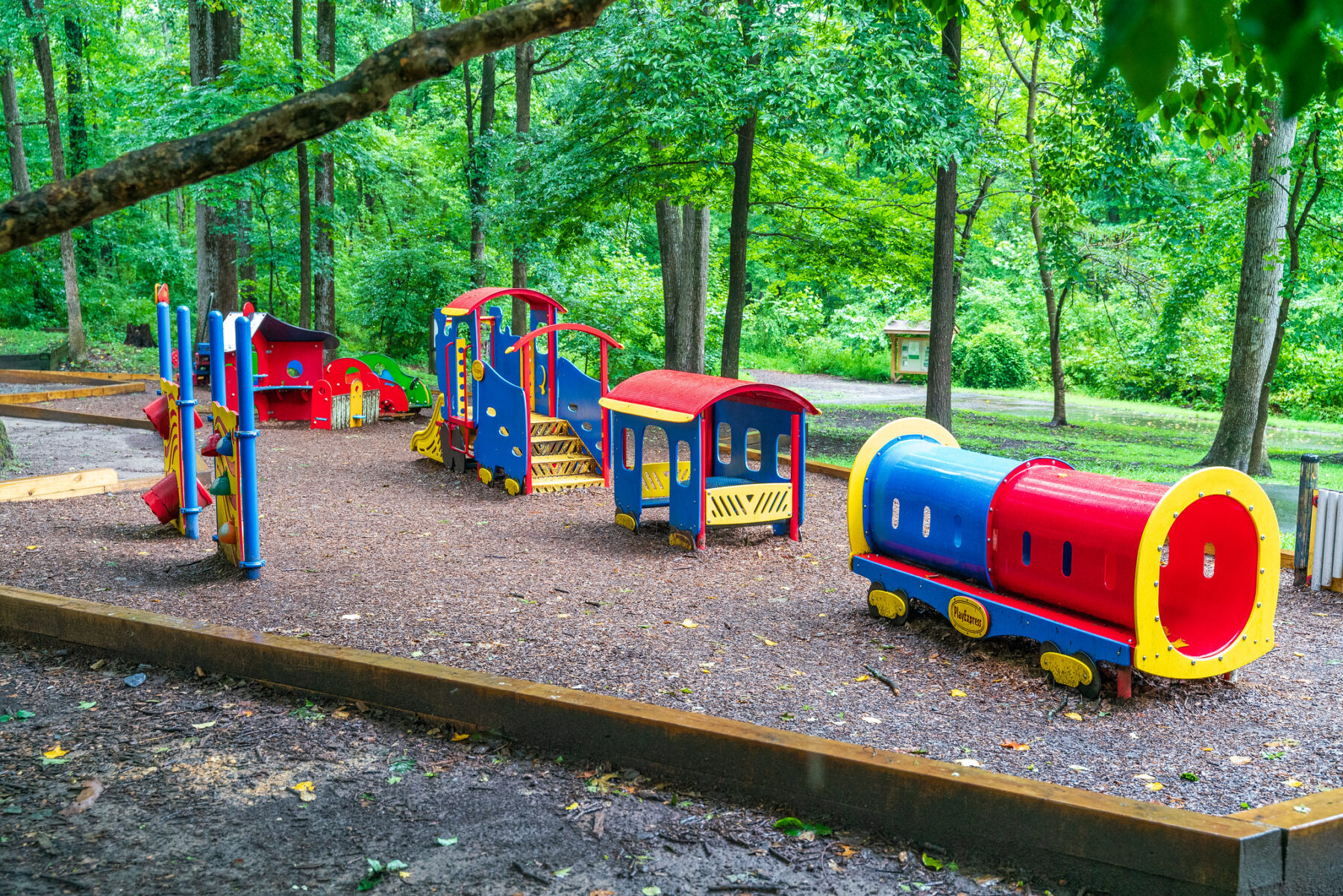 A playground structure at Cabin John Regional Park
