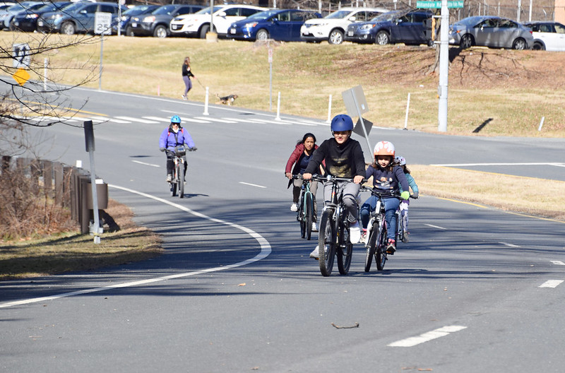 People riding bikes on Little Falls Parkway