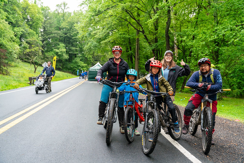 Group of bikers posing for camera on their bikes