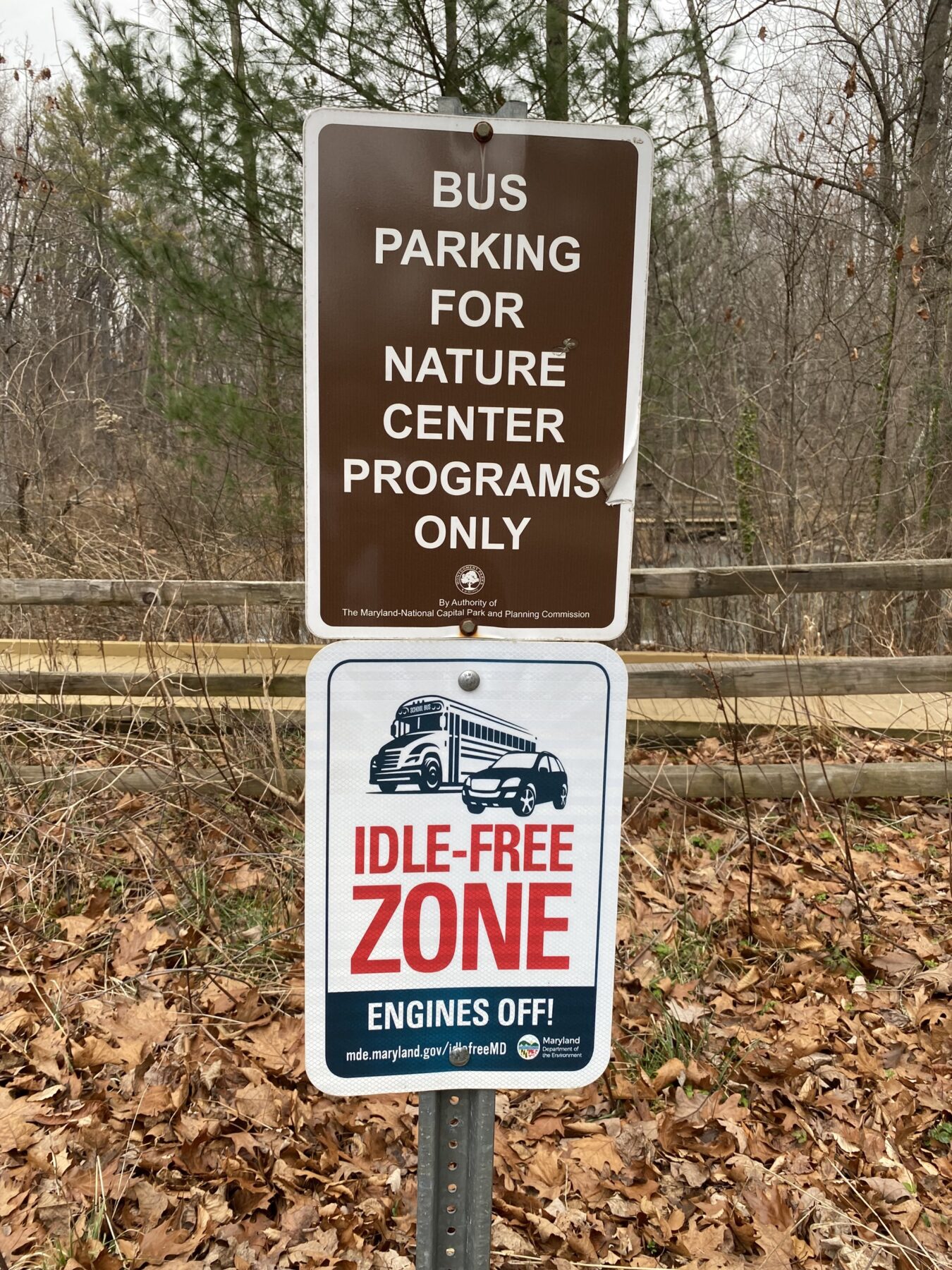 Bus parking signage