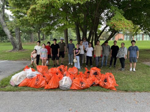 Volunteers after a summer cleanup at Cloverly Local Park