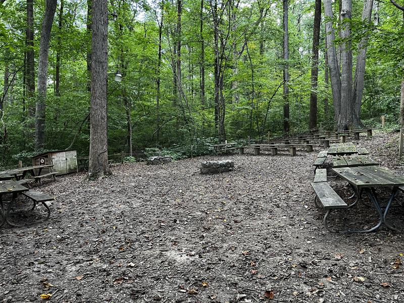 Brookside Nature Center campfire area
