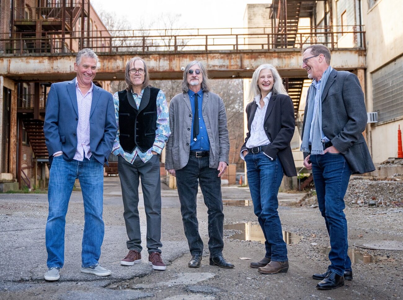 Love Riot bands poses candidly for camera. There are 5 members,