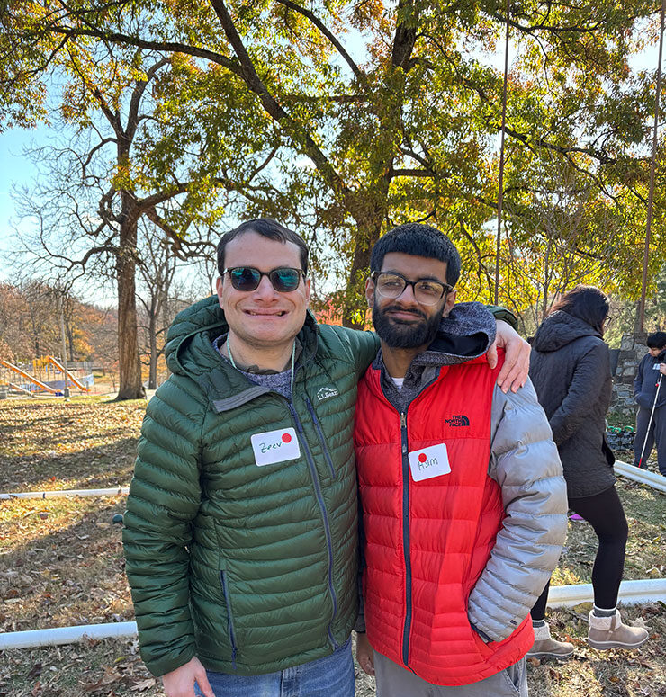 Two people posing for the camera.