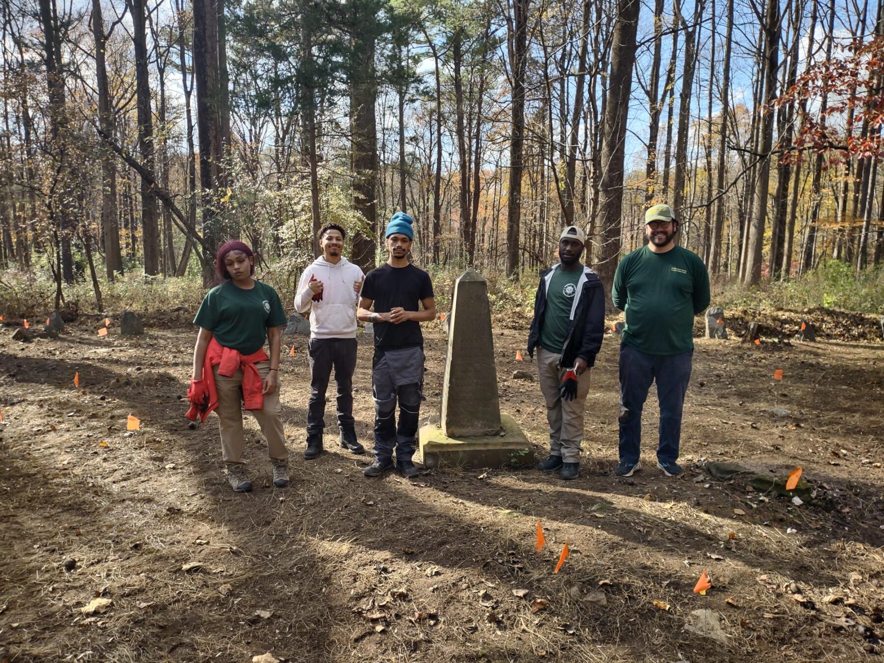 Montgomery County Conservation Corp cleanup at Prather Cemetery