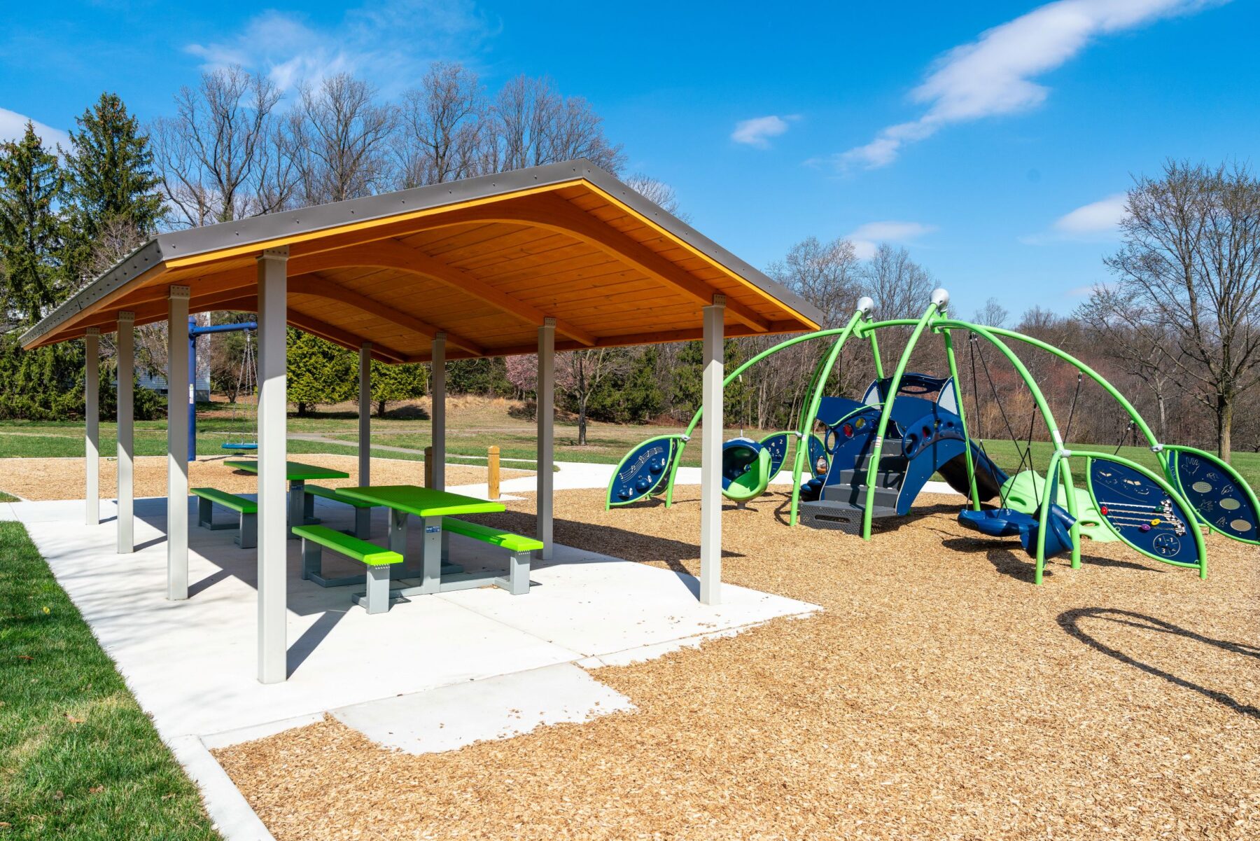 Picnic shelter by the playground at McKnew