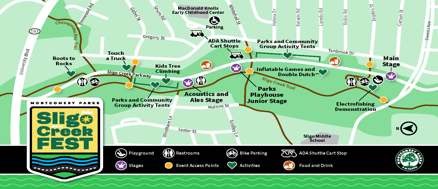 Sligo Creek Fest map 2026
