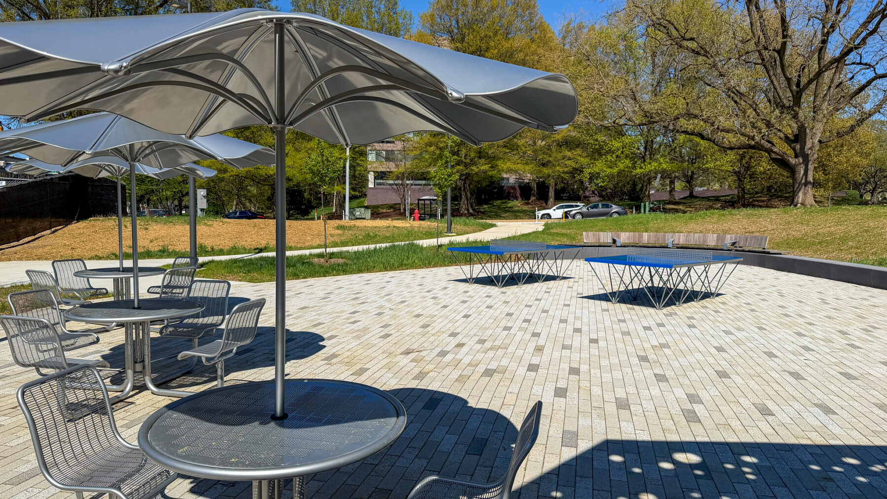picnic tables and ping pong tables