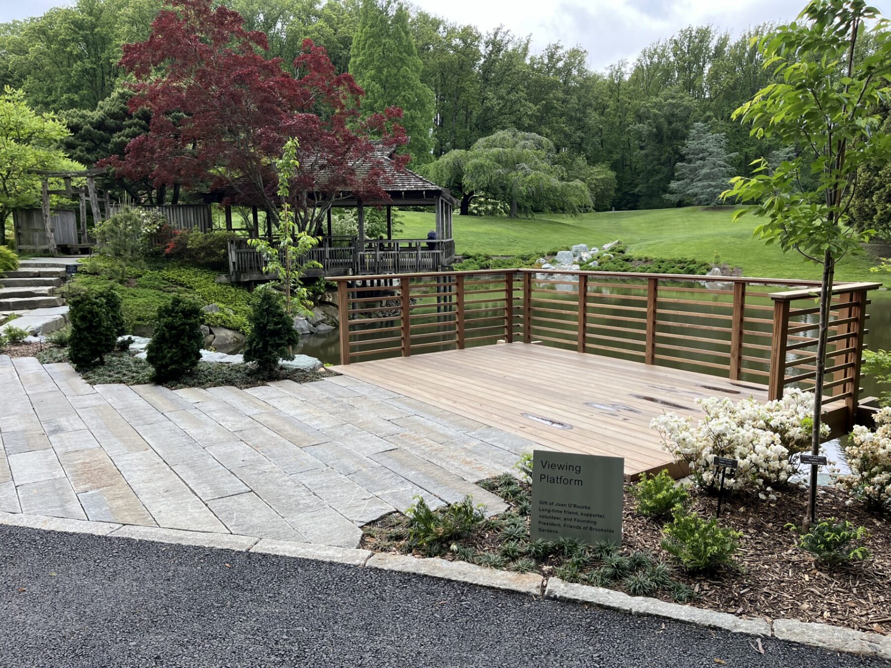 Brookside Gardens viewing platform.