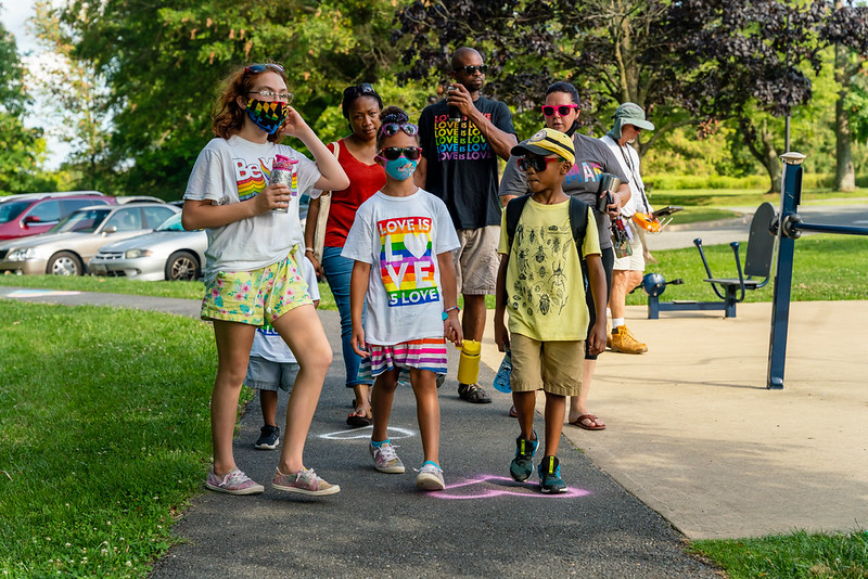 A family at Pride Walk
