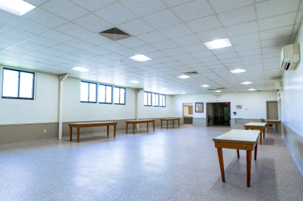 Interior of viers mill activity building available for rental