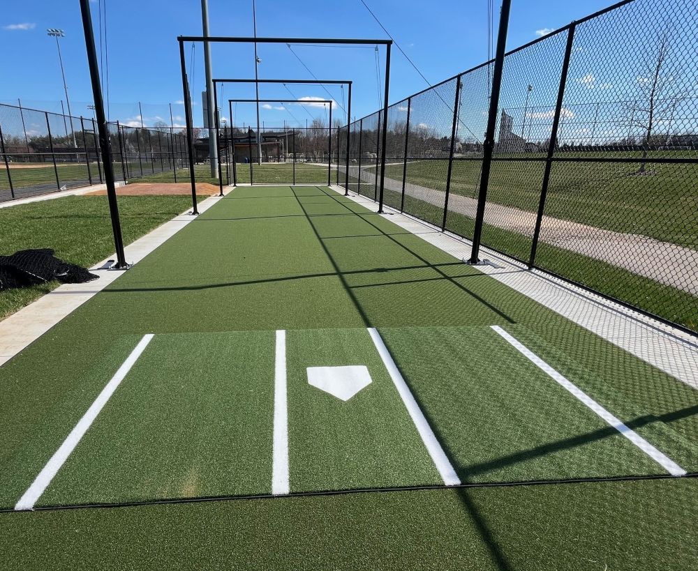 Turf baseball batting cage