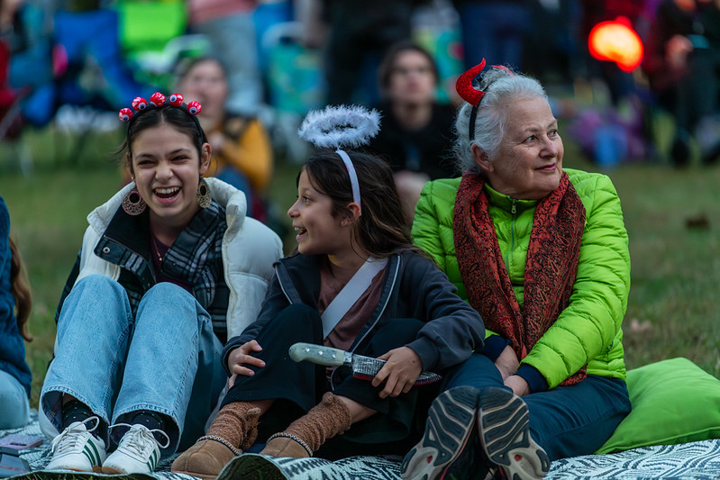 Family-laughing-in-costume